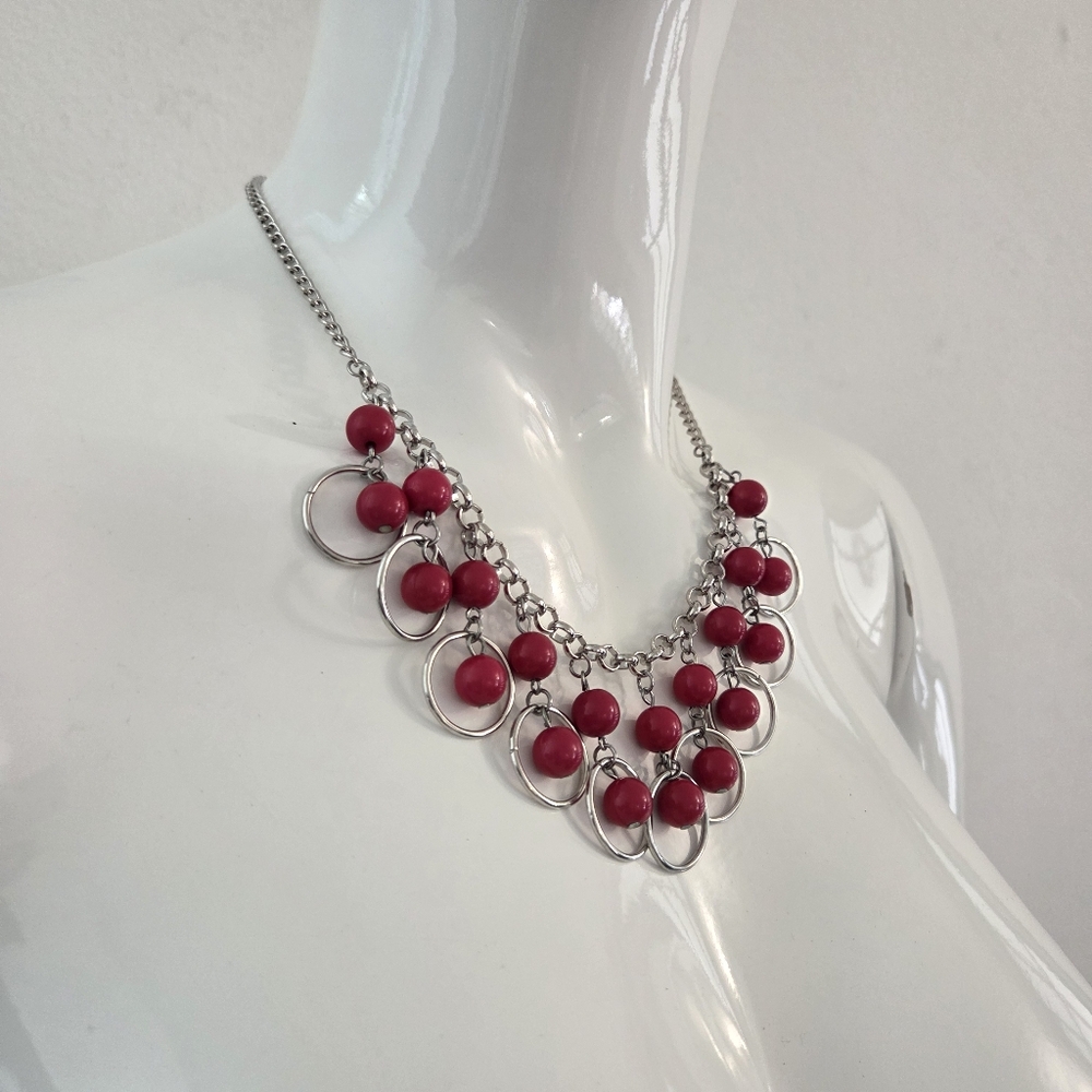 Paparazzi Red Bead Necklace & Earring Set NWT - Picture 11 of 13
